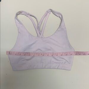 White Sports Bra with Racerback and Elastic Band